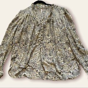 Free People Floral Printed Blouse